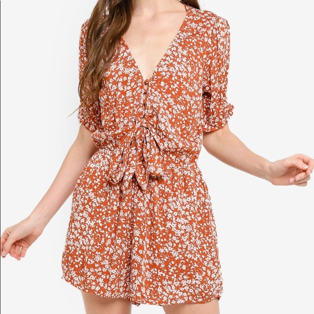 Abercrombie Tie Front Romper